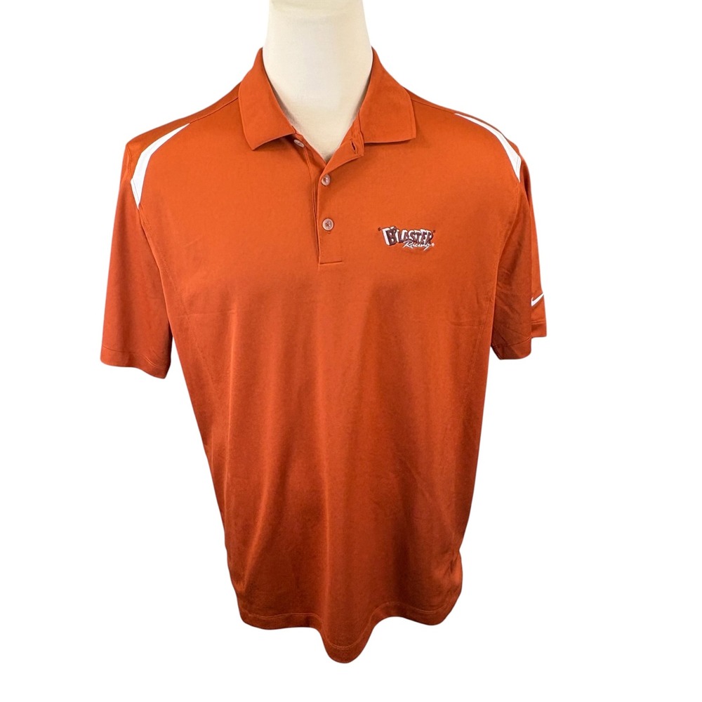 NEW Nike Golf Tour Performance Dri-Fit Polo Shirt Mens XXL Orange Blaster Racing